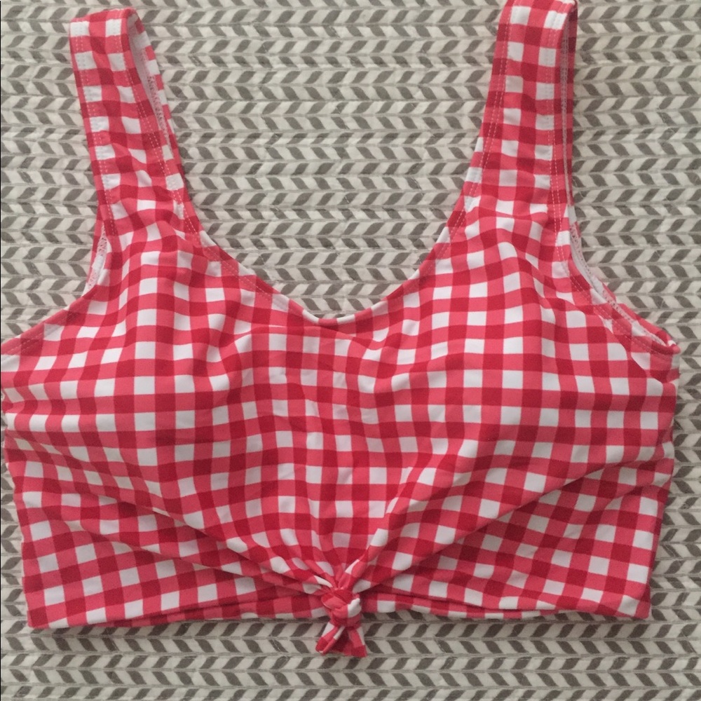 Never worn Coral Reef red & white gingham Top